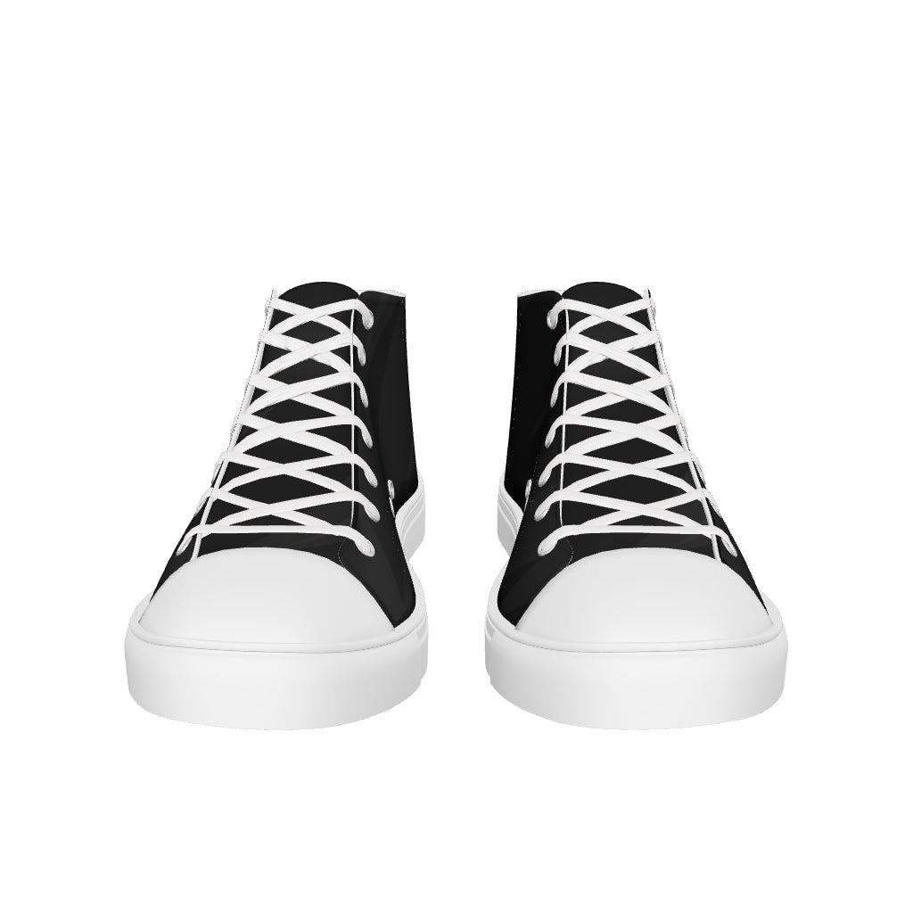 Black Men’s high top canvas shoes
