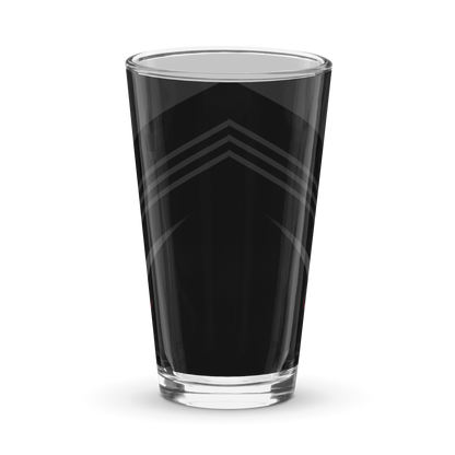 Black Shaker pint glass
