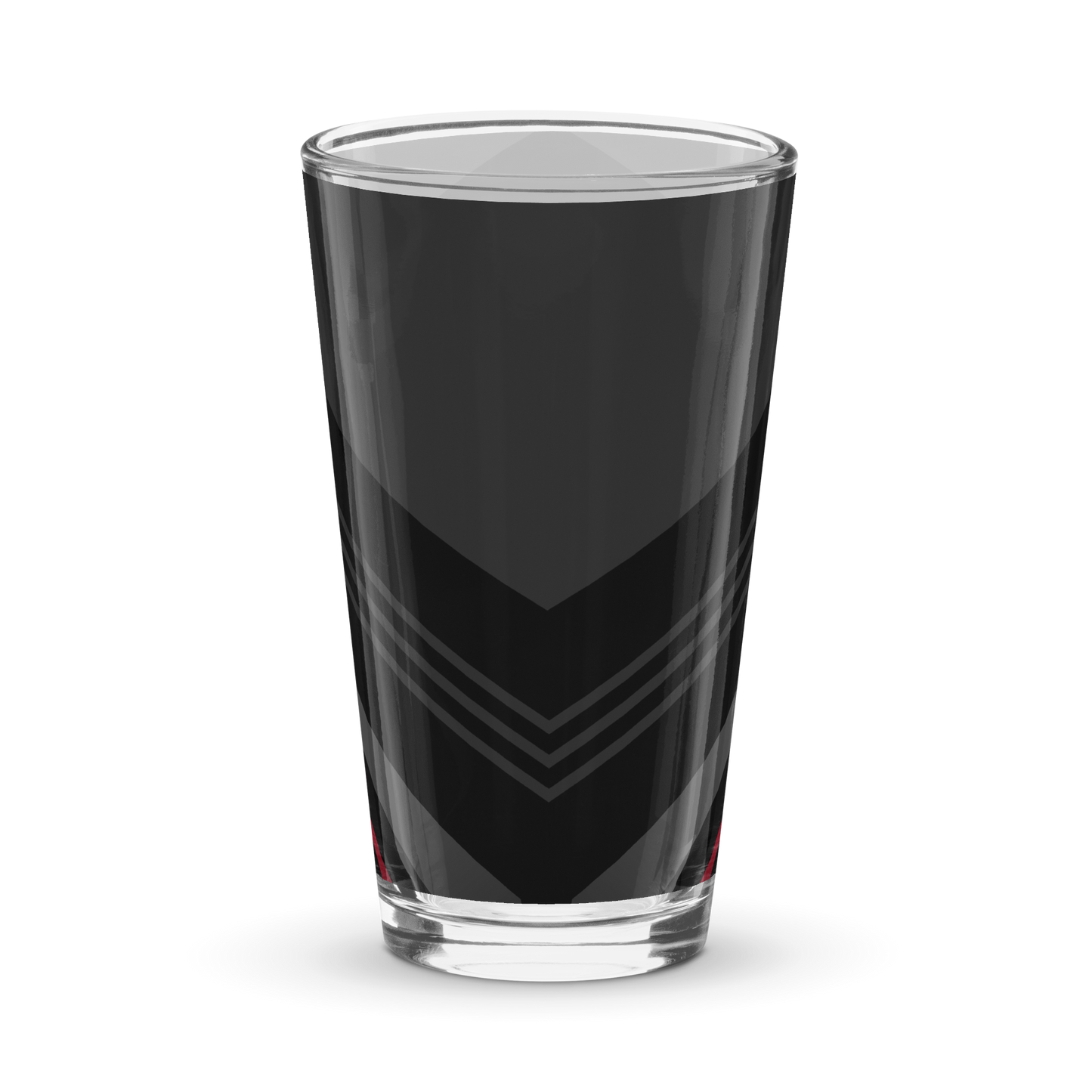 Black Shaker pint glass
