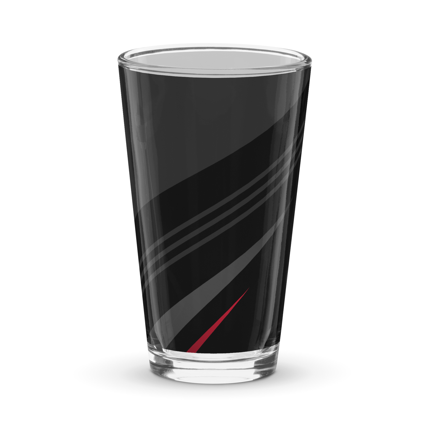 Black Shaker pint glass