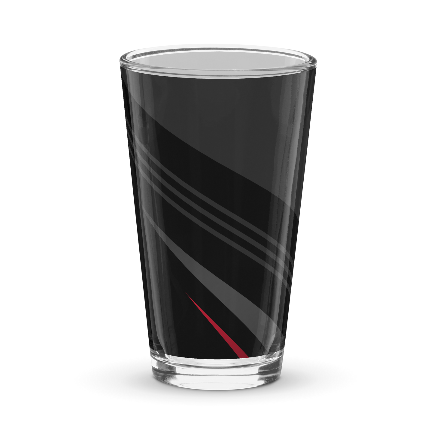 Black Shaker pint glass