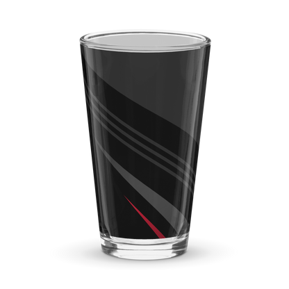 Black Shaker pint glass