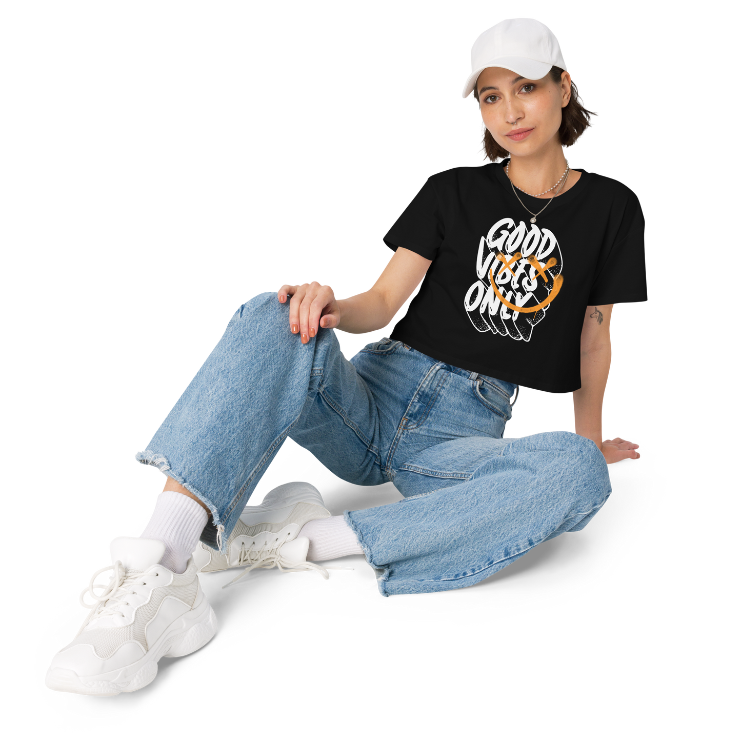Good Vibes Only Women’s crop top