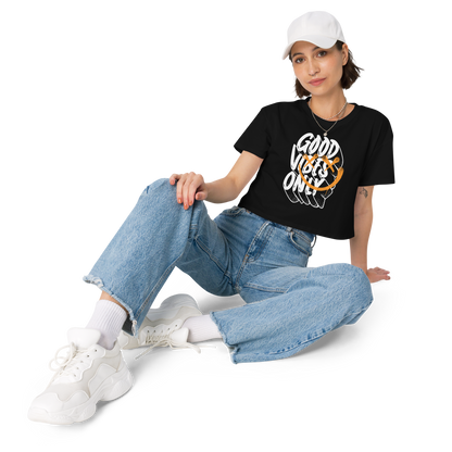Good Vibes Only Women’s crop top