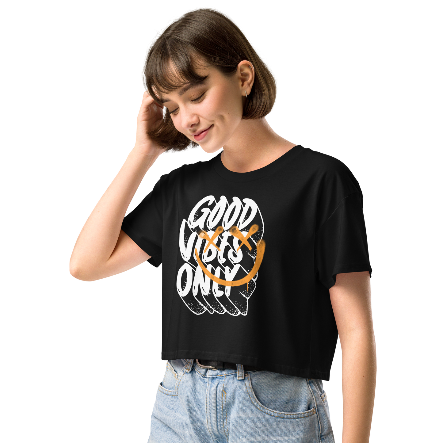Good Vibes Only Women’s crop top